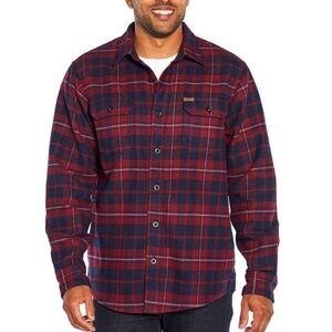 Orvis Men's Big Bear Heavyweight Double Brushed Flannel Button Down Shirt Size M